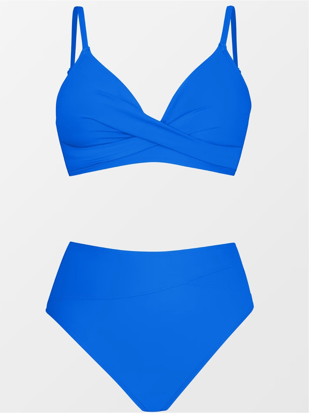 Cupshe Wrap Bralette & Spliced High Waist Bikini Set